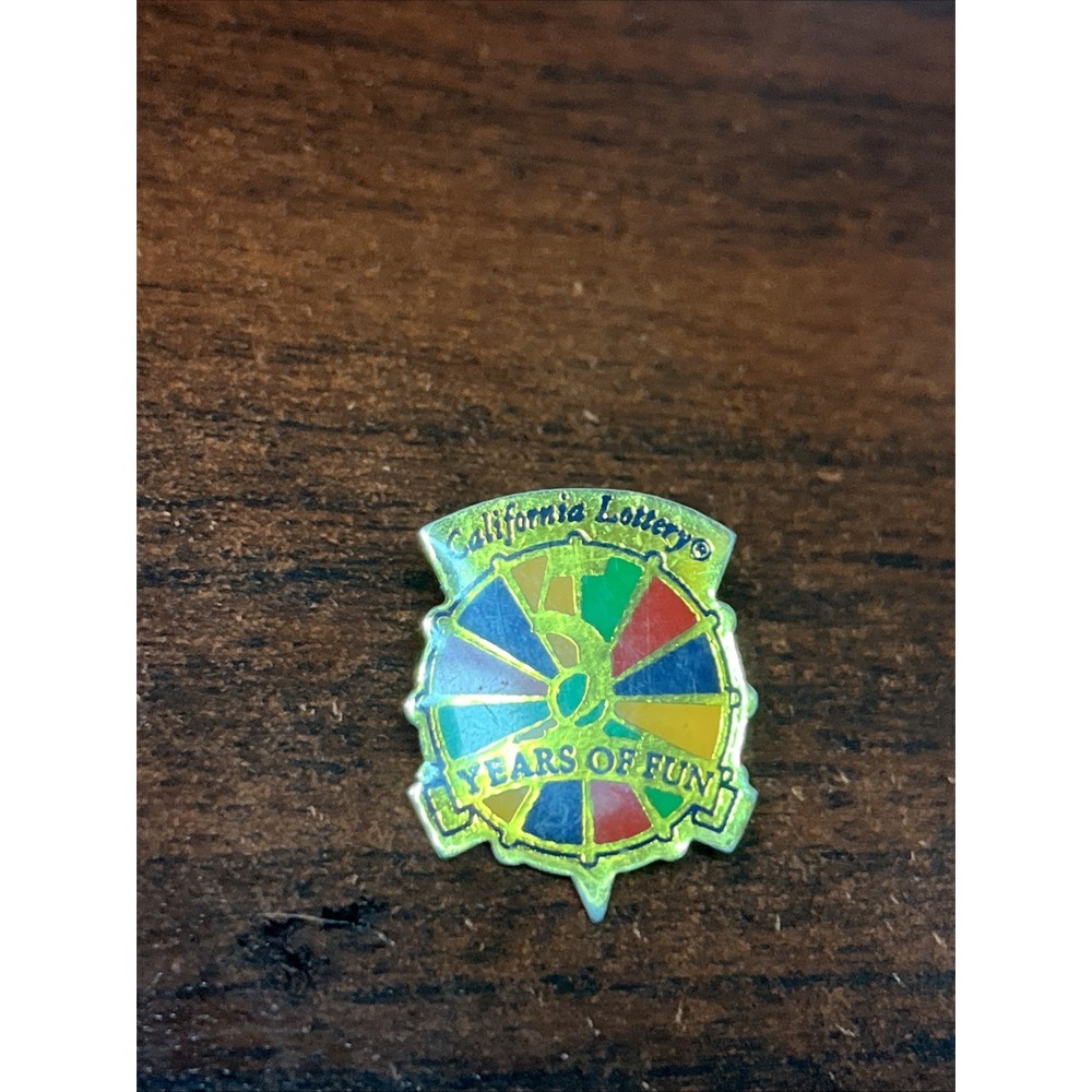 California Lottery 50 Years‎ Of Fun Anniversary Lapel Hat Pin